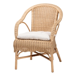 bali & pari Reinu Natural Rattan Dining Chair